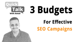 3 Budgets Important For SEO Campaign Plan