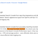 Google fixes Search Console’s year-long data logging issue – well, kind of…